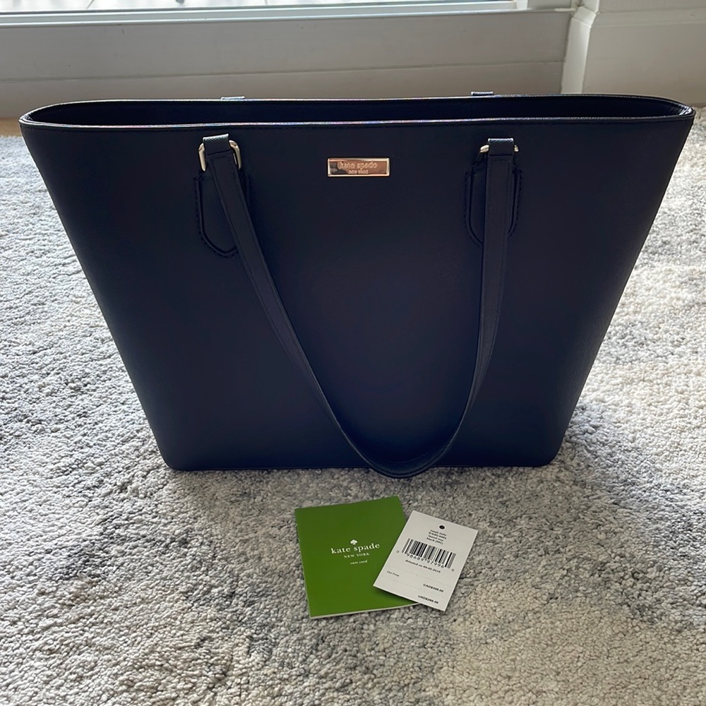 ♠️Kate Spade black leather small dally tote purse-excellent pre owned condition